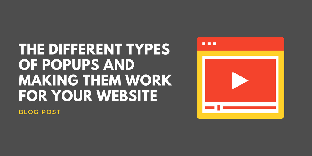 the different types of popups and making them work for a website