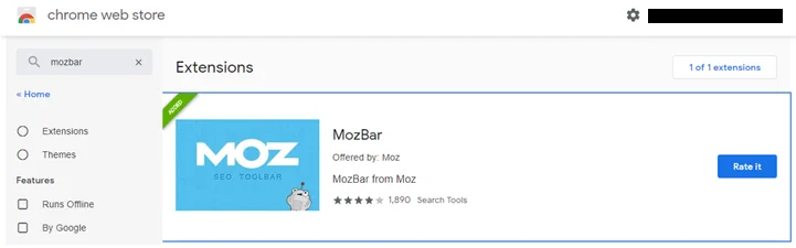 Google Chrome Web Store MozBar - Ignite Search Blog