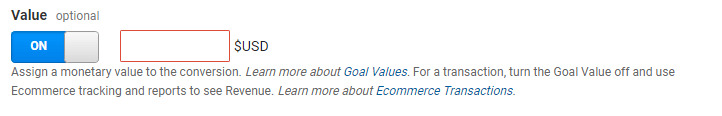 GA goal value assignment