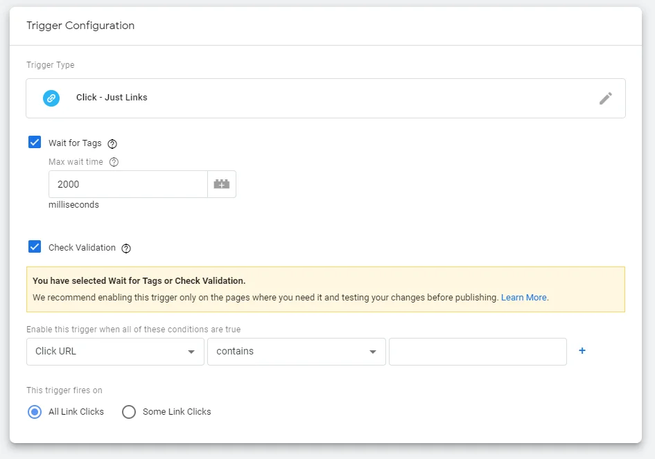 step9 - wait for tags and check validation - gtm