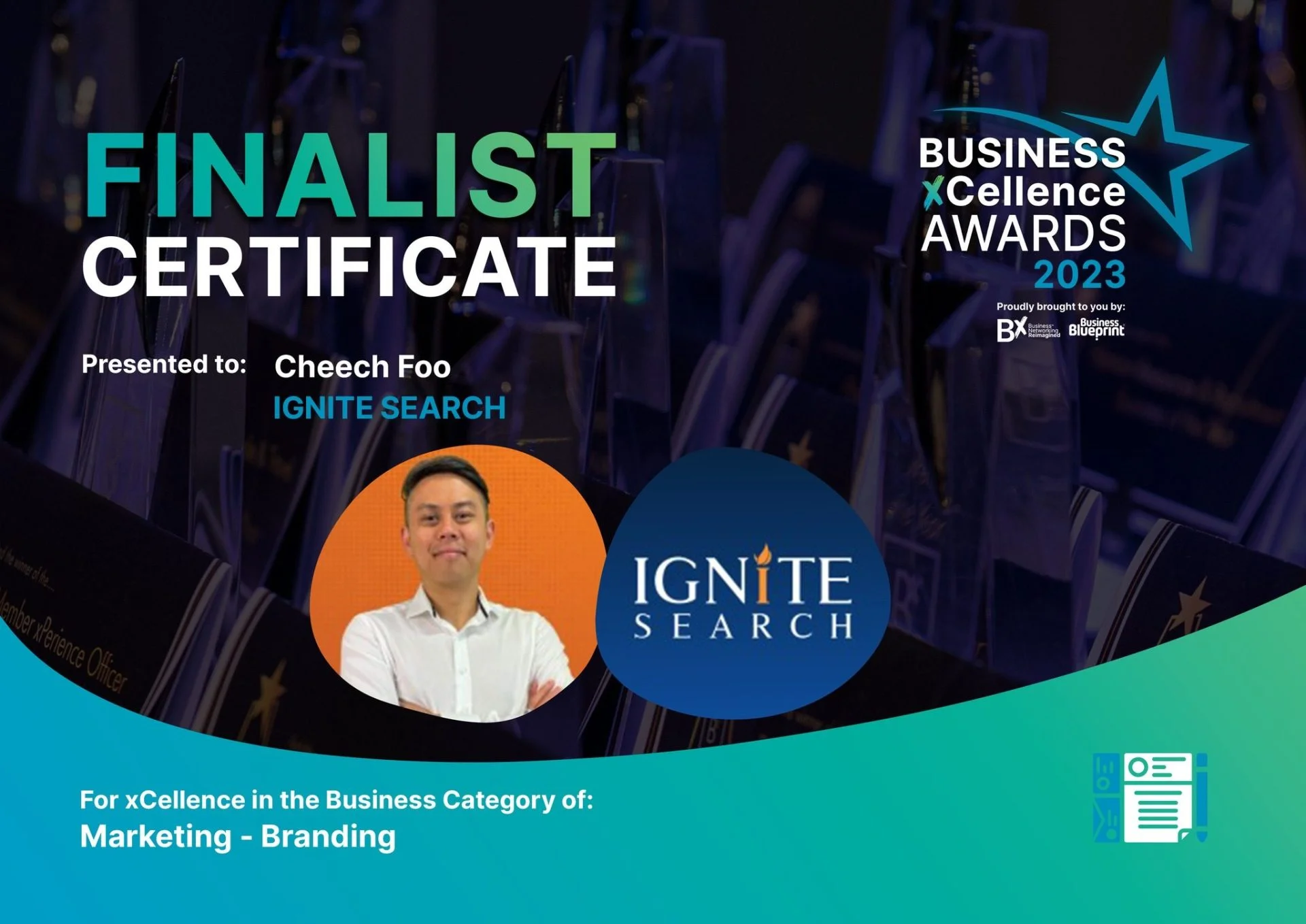 Ignite Search is a Business XCellence AWARDS 2023 Finalist!